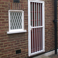 bar grilles and door